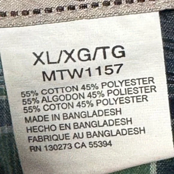 Wrancher by Wrangler Mens XL Pearl Snap Western Shirt Short Sleeve Plaid MTW1157 - Picture 3 of 6